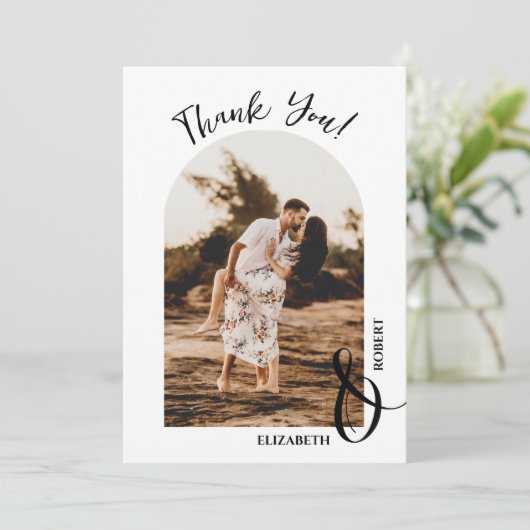 Foto van Elegant Wedding Bedankkaart (Staand voorkant)