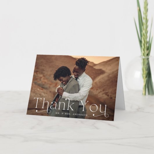 Foto van Elegant Wedding Bedankkaart (Voorkant)