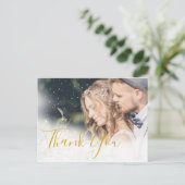 Foto van Elegant Wedding Bedankt Gold Elegant Briefkaart (Staand voorkant)