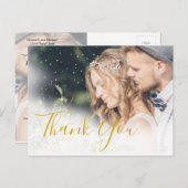 Foto van Elegant Wedding Bedankt Gold Elegant Briefkaart (Voorkant / Achterkant)