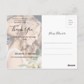 Foto van Elegant Wedding Bedankt Gold Elegant Briefkaart (Achterkant)