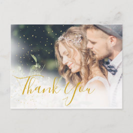 Foto van Elegant Wedding Bedankt Gold Elegant Briefkaart