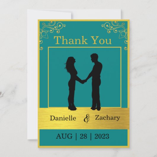 Foto van Elegant Wedding Guest Hartelijk dank Bedankkaart (Voorkant)