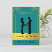 Foto van Elegant Wedding Guest Hartelijk dank Bedankkaart (Staand voorkant)