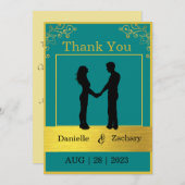 Foto van Elegant Wedding Guest Hartelijk dank Bedankkaart (Voorkant / Achterkant)