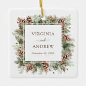 Foto van Elegant Wedding Keramisch Ornament (Voorkant)