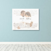 Foto van Elegant Wedding Vow Art Jubileum Canvas Afdruk (Insitu (Houten vloer))