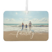 Foto van Elegant White Handgeschreven Script Luchtverfrisser (Achterkant)