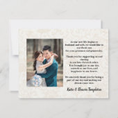 Foto van Elegant White Wedding Foto: Dubbelzijdig (Achterkant)