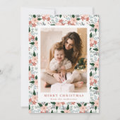 Foto van Elegant Winter Floral Feestdagenkaart (Voorkant)