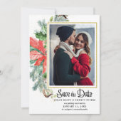 Foto van Elegant Winter Floral Save The Date (Voorkant)