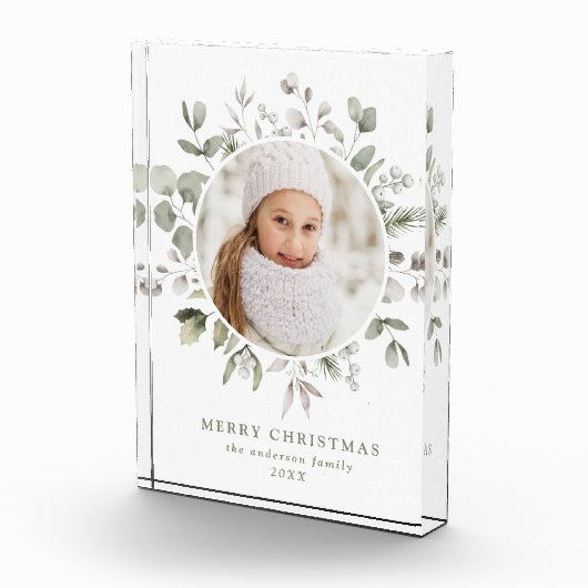 Foto van Elegant Winter Foliage en Snowberries (Rechts)