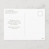 Foto van Elegant Winter Foliage en Snowberries Feestdagenkaart (Achterkant)