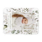 Foto van Elegant Winter Foliage en Snowberries Magneet (Horizontaal)