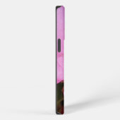 Foto van Elegante Roze Bloem Naam iPhone Hoesje (Rechterkant)