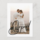 Foto van Eloped Wedding Just Married Celebration Aankondigingskaart (Voorkant)