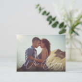 Foto van Eloping Wedding Update Aankondigingskaart (Staand voorkant)