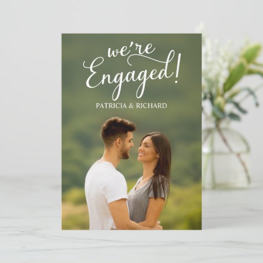 Foto van Engaged Verloving Aankondiging (Staand voorkant)