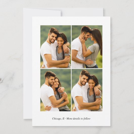 Foto van Engaged Verloving Aankondiging (Achterkant)