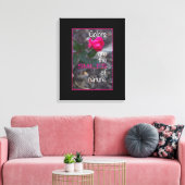 Foto van enkele draaiende roze roze roze roze canvas afdruk (Insitu (Woonkamer))