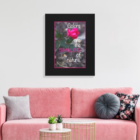 Foto van enkele draaiende roze roze roze roze canvas afdruk (Insitu (Woonkamer))