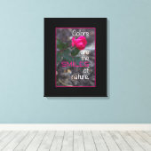 Foto van enkele draaiende roze roze roze roze canvas afdruk (Insitu (Houten vloer))