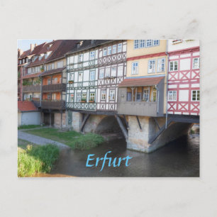foto van Erfurt Merchants Bridge Briefkaart