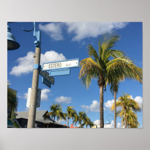 Foto van Estero Blvd Fort Myers Beach Street Poster