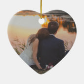 Foto van Eucalyptus Greenery eerste kerstfeest Keramisch Ornament (Achterkant)