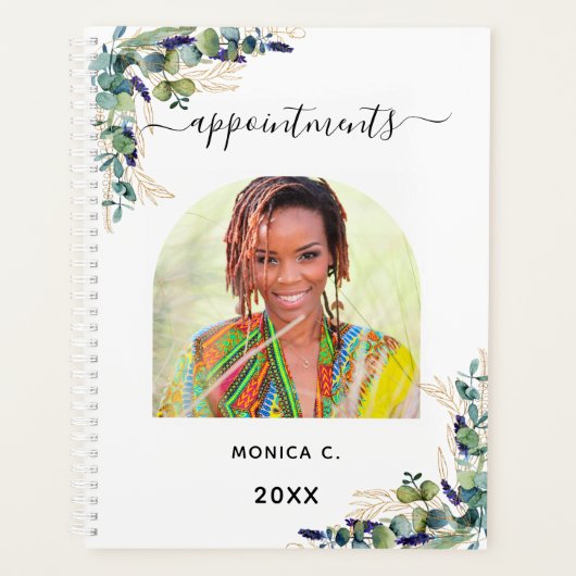 Foto van Eucalyptus greenery gold modern 2022 Planner (Voorkant)