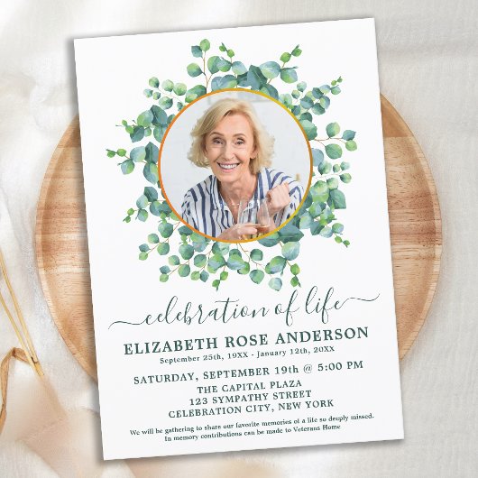 Foto van Eucalyptus Greenery uit het leven Kaart