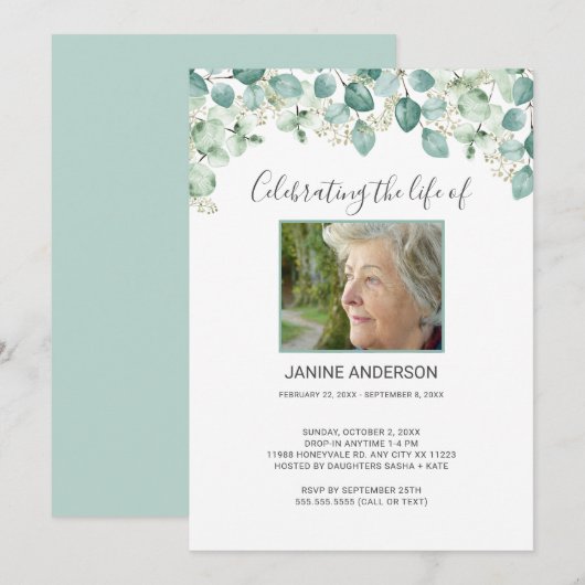 Foto van Eucalyptus Life Uitnodiging (Voorkant / Achterkant)