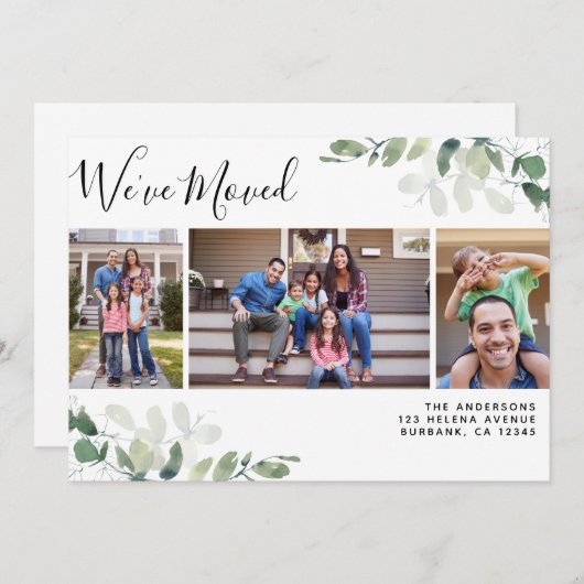 Foto van Eucalyptus We hebben Adres gewijzigd Aankondiging (Voorkant / Achterkant)