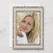 Foto van Fabulous Gold Silver Champagne op zaterda Kaart (Achterkant)