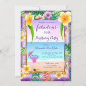 Foto van Fabulous Tropical Paarse cocktails Kaart (Voorkant)