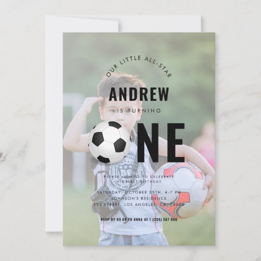 Foto van Faded Kind 1e verjaardag Kaart (Voorkant)