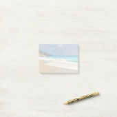Foto van Faded Turquoise Blue Zee Beach Post-it® Notes (Op bureau)