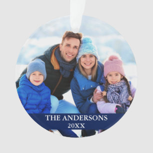 Foto van familie Blauw Ornament