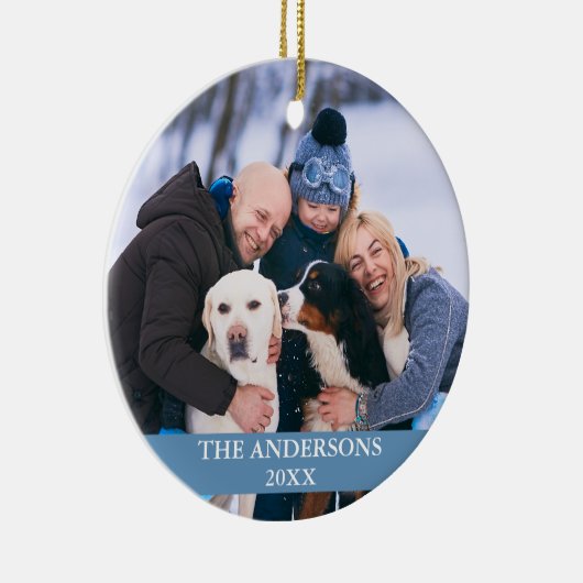 Foto van familie: lichtblauw keramisch ornament (Rechts)