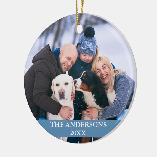 Foto van familie: lichtblauw keramisch ornament (Links)