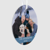 Foto van familie: lichtblauw ornament (voorkant)
