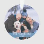 Foto van familie: lichtblauw ornament (voorkant)