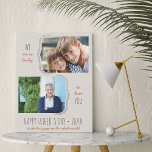 Foto van Fathers Day Quote Curly Bracket 2 Imitatie Canvas Print<br><div class="desc">Creëer uw eigen fotocanvas voor Vaderdag (editable aan om het even welke gelegenheid). Het moderne ontwerp kenmerkt 2 van uw favoriete foto's, gevormd en met decoratieve krullende steunen, dunne doopvonttypografie en casual handgeschreven manuscript ontworpen. De formulering luidt: "We hebben het geluk dat we JULLIE hebben" en je kunt dit bewerken...</div>