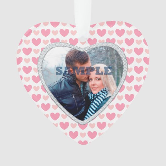 Foto van Faux Diamond Pink Ornament (voorkant)