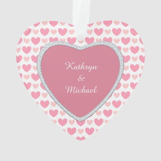 Foto van Faux Diamond Pink Ornament (achterkant)