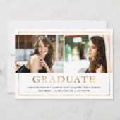 Foto van Faux Gold Foil Afstuderen Open House Aankondiging (Voorkant)