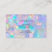 foto van faux holographic opal visitekaartje (Achterkant)