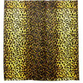 Foto van Faux Leopard Fur Print Wallpaper Douchegordijn (Voorkant)
