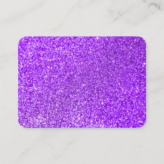 Foto van Faux Paars Glitter Visitekaartje (Voorkant)
