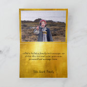 Foto van Faux Shiny Golden Folie Feestdagen Kaart (Binnen)